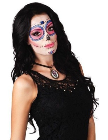 Coleira de caveira - de alta qualidade, ideal para carnaval, festas temáticas e eventos especiais.